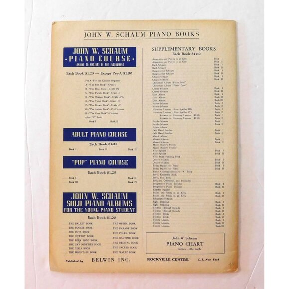 Hanon Schaum For Piano Book One By John W. Schaum 1946 - Picture 2 of 6